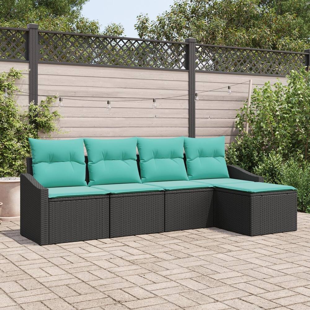 vidaXL 6 Piece Garden Sofa Set with Cushions - 91.7×46.1×27.2