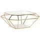 preview thumbnail 5 of 5, SAFAVIEH Couture Abena Geometric Gold Coffee Table - 47.3" W x 23.5" L x 30.8" H