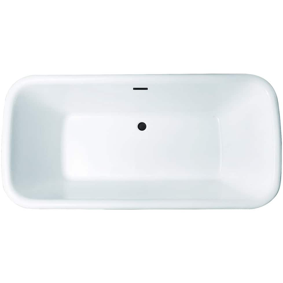 Kingston Brass VTDE713524C41 Aqua Eden 71" Free Standing Acrylic