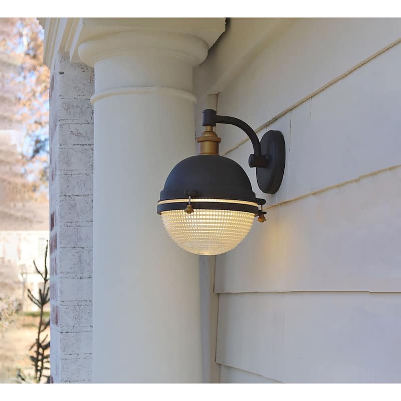 Maxim Portside Single Light 11" Tall Outdoor Wall Sconce with Glass