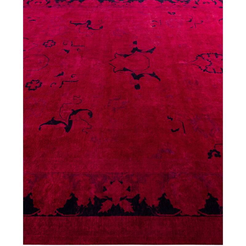 Overdyed One-of-a-Kind Hand-Knotted Area Rug - Pink - 8' 2" x 10' 4"
