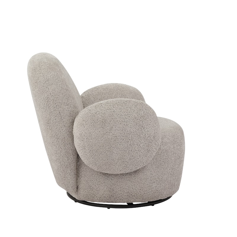 Fabric Swivel Accent Chair with 360° Rotation Modern Lounge Chair (260lb Capacity)