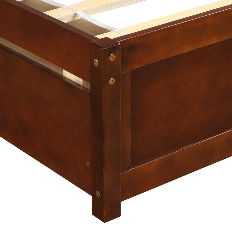 Twin Size Platform Bed with Two Drawers and Headboard