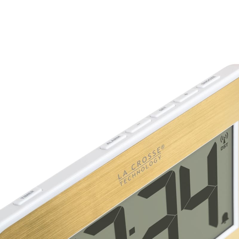 La Crosse Technology L73859 Two-Tone Atomic Digital Clock with Temp