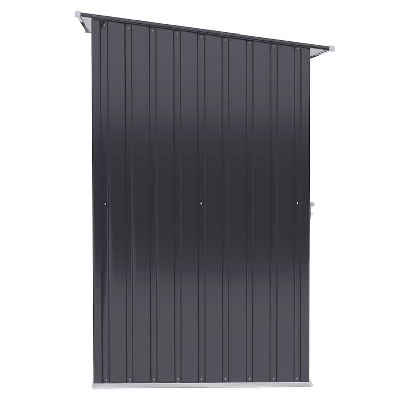 Outdoor Rust-proof Metal Storage Shed with Lockable Door & Tilted Roof Water-proof Tool Shed Garden Shed, Air Vents
