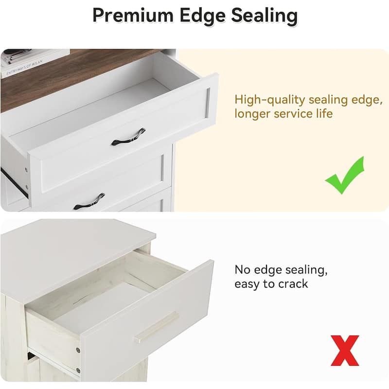Modern 6 Drawer Dresser Closet Storage Tower Organizer Unit for Bedroom