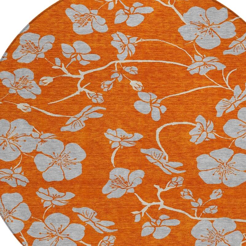 HomeRoots Floral Transitional Rectangle Outdoor Rug