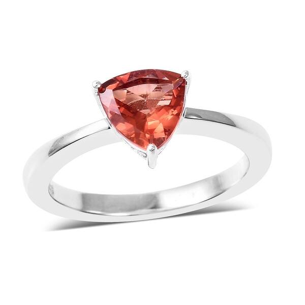 Shop Sterling Silver Red Andesine Labradorite Solitaire Ring Ct 1 Ring 8 Overstock 31862532