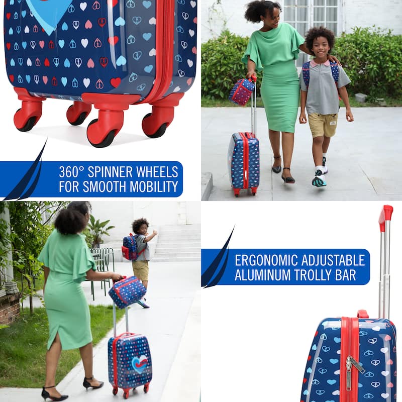 Nautica Kids 18" Back to School Carry-on 5-Piece Luggage Set