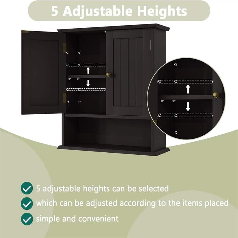 Bathroom Cabinet Wall Mounted - 7.8"D x 21.5"W x 23.6"H