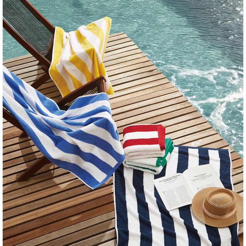 4 Pack - Oceanfront Resort Classic Cabana Beach Towel
