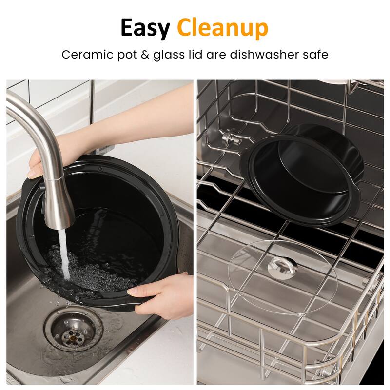 3 Quart Slow Cooker with 3 Heating Settings