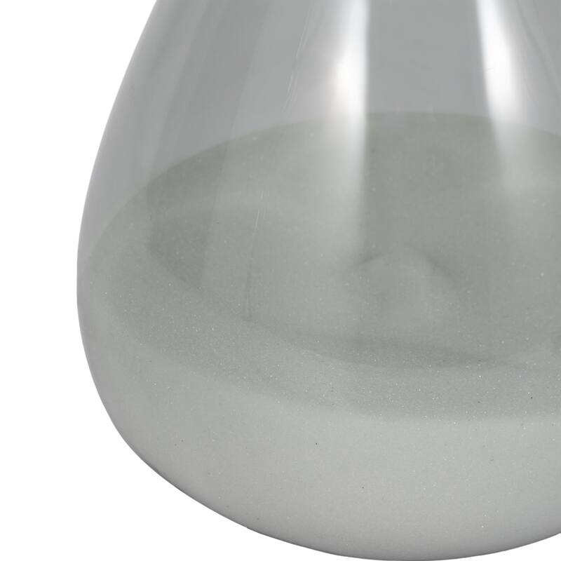 Modern Glass Hourglass Sculpture - Home Decor