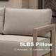 preview thumbnail 4 of 19, PURPLE LEAF Caesar Open-End Khaki Outdoor Couch with 9.6" Thick for Yard Porch Deck Patio Conversation Sets