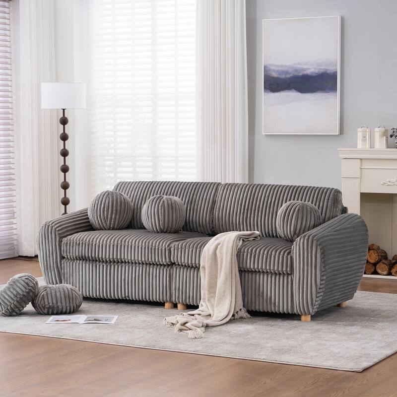 84in Corduroy Sectional Love Seat Couch
