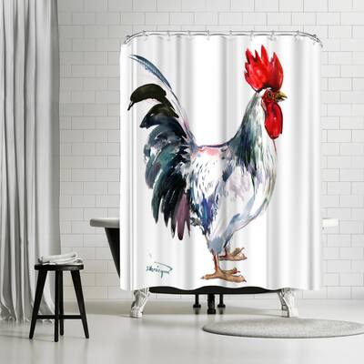 Americanflat 71" x 74" Shower Curtain, Rooster by Suren Nersisyan