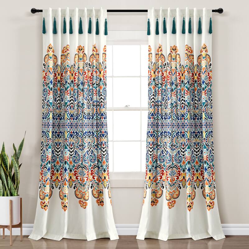 Lush Decor Boho Medallion Window Curtain Panels