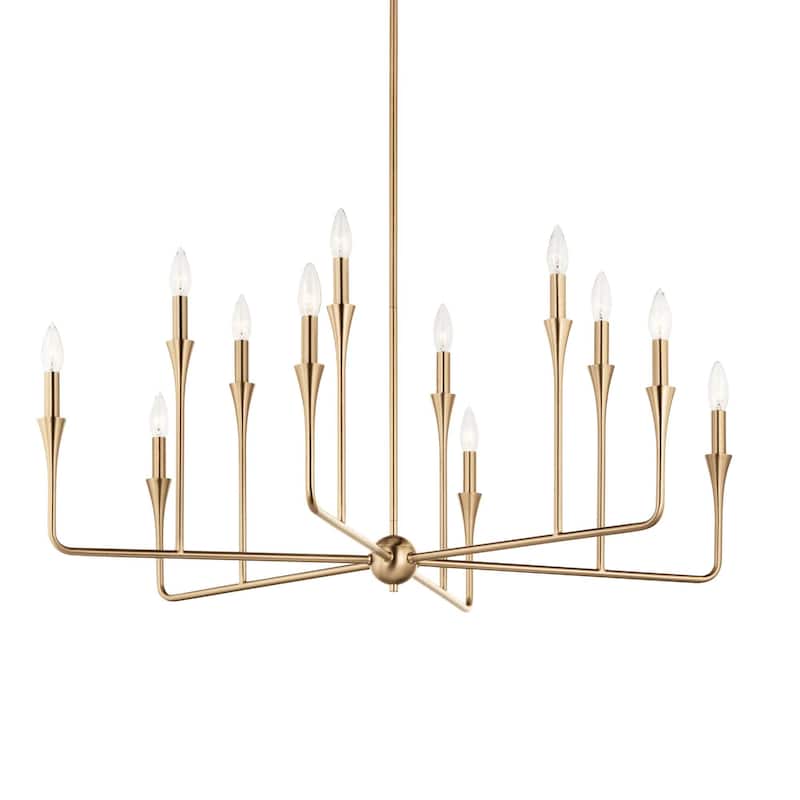 Kichler 52692 Alvaro 12 Light 40" Wide Taper Candle Style Chandelier - Champagne Bronze