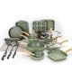 preview thumbnail 2 of 26, 30-Piece Kitchen Granite Cookware and Bakeware Set, Cooking Pans Set Non-Stick Pots and Pans Set Green