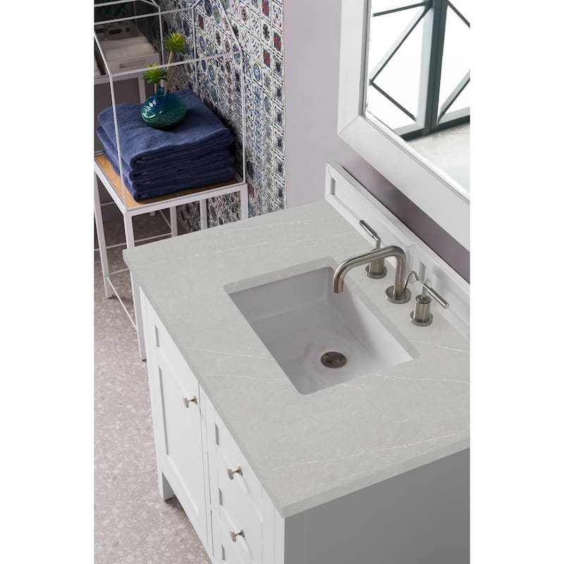 James Martin Vanities Palisades 36" Single Vanity, Bright White