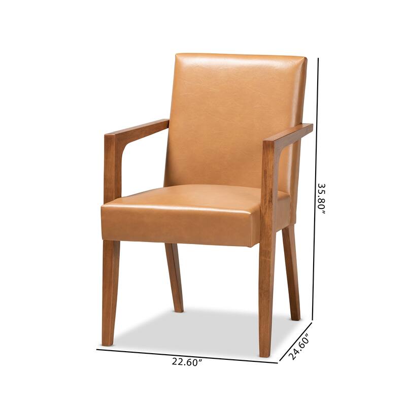 Andrea Mid-Century Modern 2-PC Armchair Set