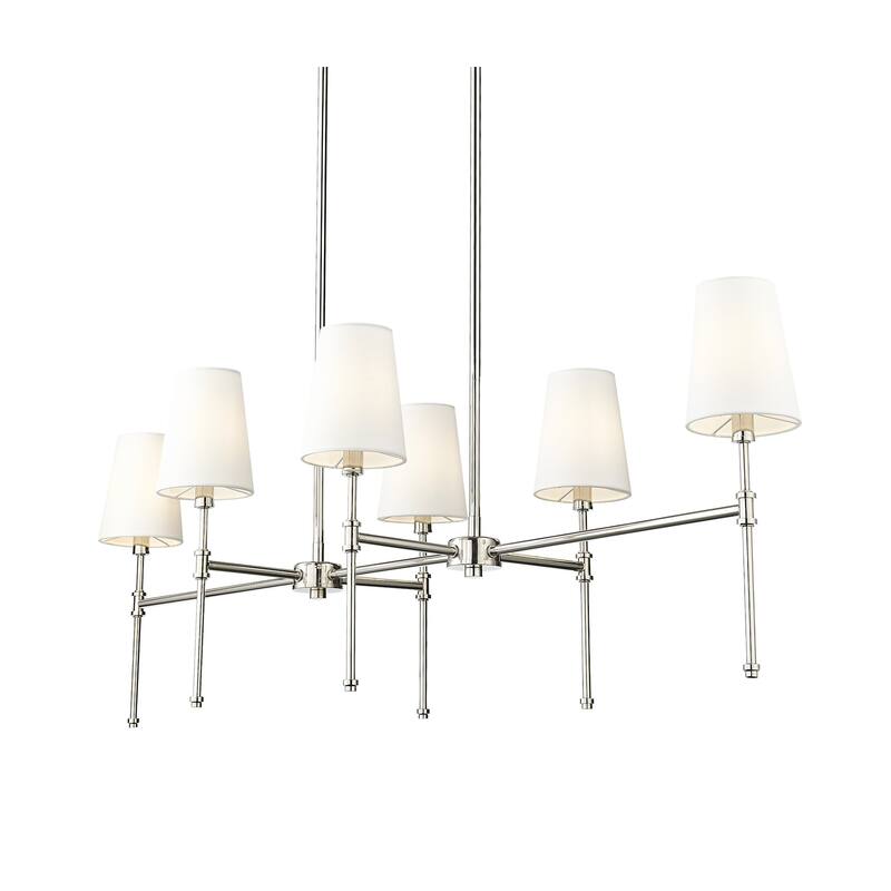 Millennium Lighting 16506 Adorra 6 Light 48" Wide Linear Chandelier - Polished Nickel