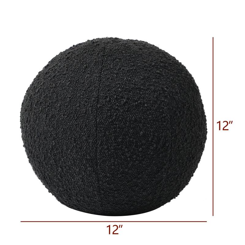 KINWELL Sherpa Boucle Detachable Sphere Decorative Throw Pillow