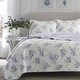 preview thumbnail 3 of 4, Laura Ashley Keighley Cotton Reversible Purple Quilt Set