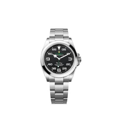 Rolex Pre-Owned Steel Air-King Men's Watch - Green - 40mm