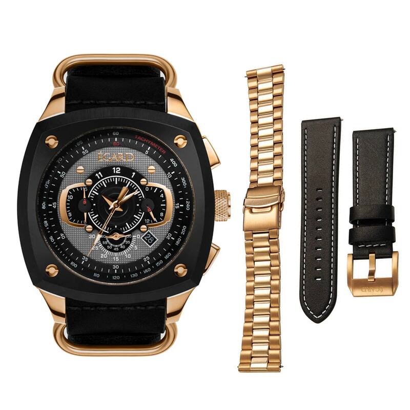 Egard Men's VI-Viking Black Dial Watch - WCH-5083-Q0H176 - 6 (36)