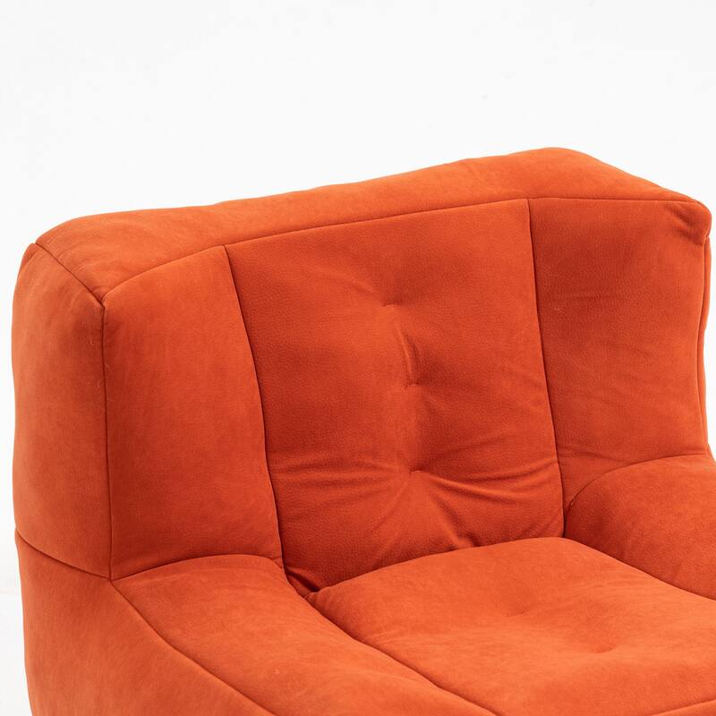 Oaks Aura Fluffy Bean Bag Chair, Super Soft Lazy Sofa Chair With Memory Foam And Ottoman, Indoor Modern Bean Bag Chair