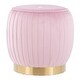preview thumbnail 4 of 16, Silver Orchid Randolf Velvet Ottoman Pink