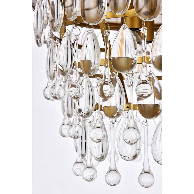 Sylvia Crystal/ Metal Tiered Flush Mount - 15 Inch