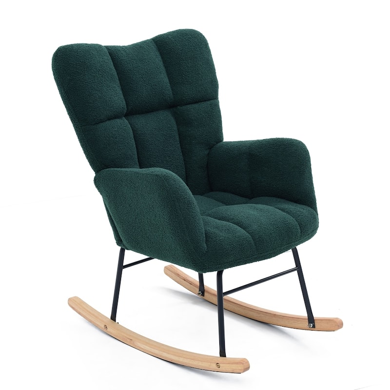 Rocking Chair Teddy Upholstered Glider Rocker