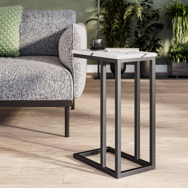 Harmony Narrow Side Table - White