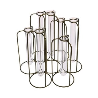 Burnished Gold Test Tube Cluster Vase Burnished Gold Test Tube Cluster Vase