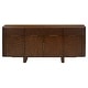 preview thumbnail 15 of 13, SAFAVIEH Couture Dorothea 71-Inch Metal Dresser, Walnut - 71" W x 18" D x 30" H