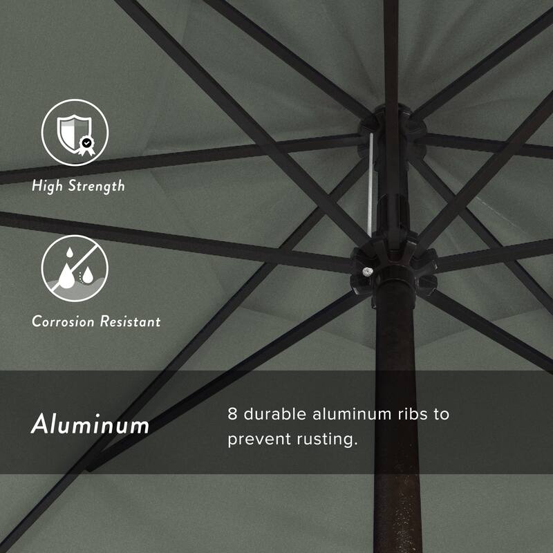 North Bend 9-foot Round Auto-tilt, Bronze Finish, Sunbrella Patio Umbrella by Havenside Home