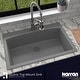 preview thumbnail 23 of 65, Karran Drop-In Quartz 33 in. 1-Hole Single Bowl Kitchen Sink Kit