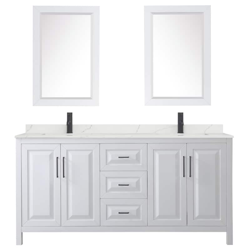 Wyndham Collection WCV252572D-QTZ-UNSM24 Daria 72" Free Standing