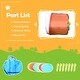 preview thumbnail 12 of 12, Kids Inflatable Bounce House Jumping Castle Slide Climber Bouncer - Multi - 153.5''x 120''x 86.5''(L x W x H)