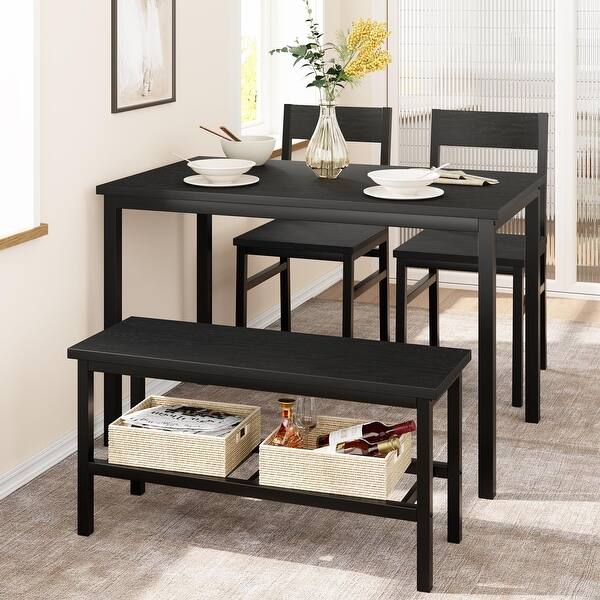 Dining Table Set for 4, Kitchen Table with 2 Chairs