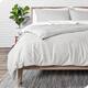 Bare Home Soft Hypoallergenic Microfiber Duvet Cover and Sham Set - Heather Pewter - Oversized Queen