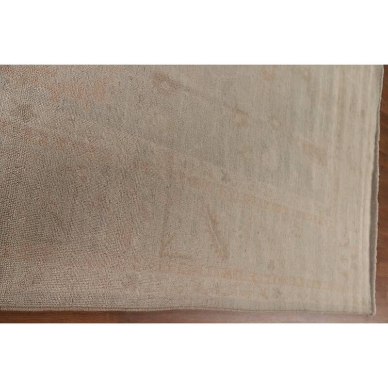 Oushak Turkish Large Area Rug Hand-knotted Wool Carpet - 9'9" x 13'8"