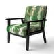 preview thumbnail 51 of 101, Designart "Mettalic Indigo And Gold II" Upholstered Abstract Accent Chair - Glam Arm Chair For Living Room