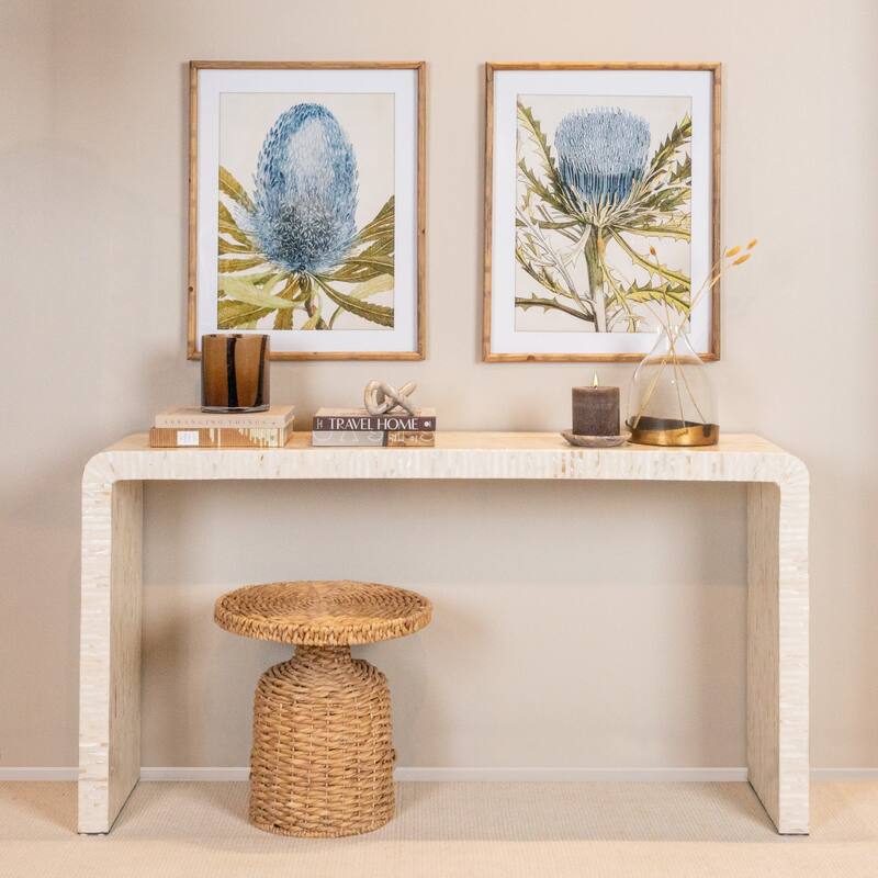 Hand-Woven Water Hyacinth Table