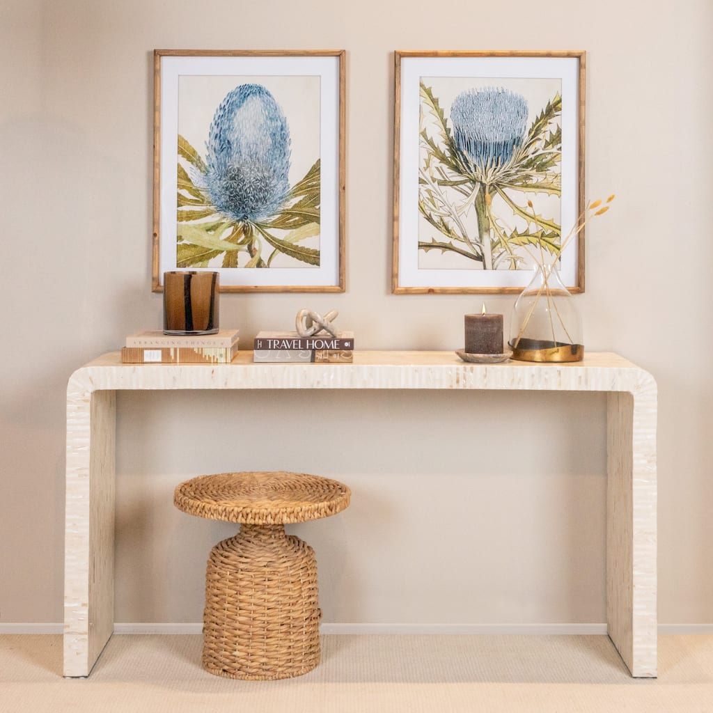 Hand-Woven Water Hyacinth Table