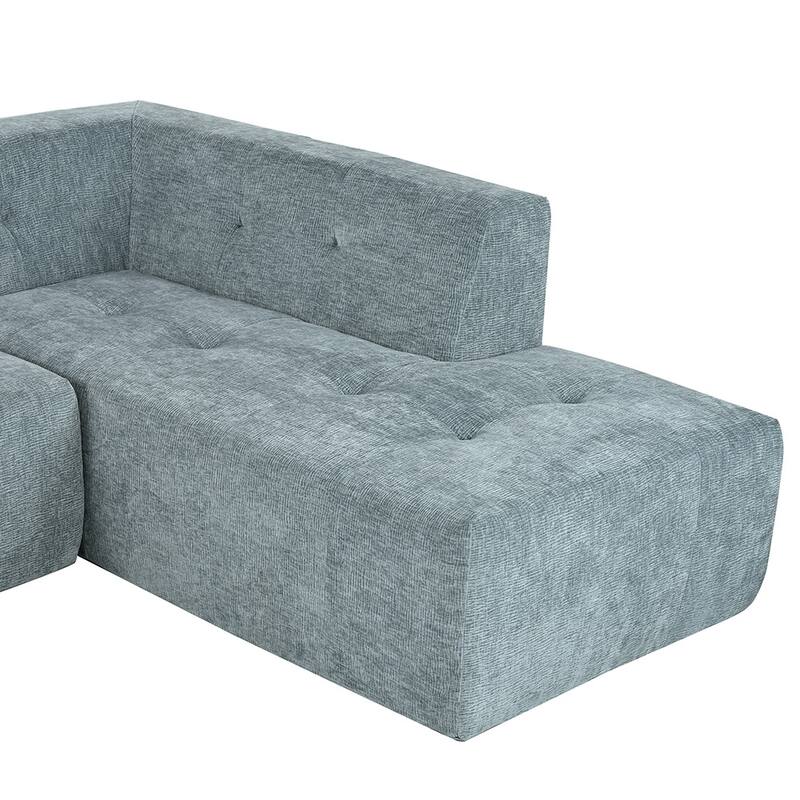 112.2" Modular L-Shaped Sofa, 2-Piece Modern Minimalist Design