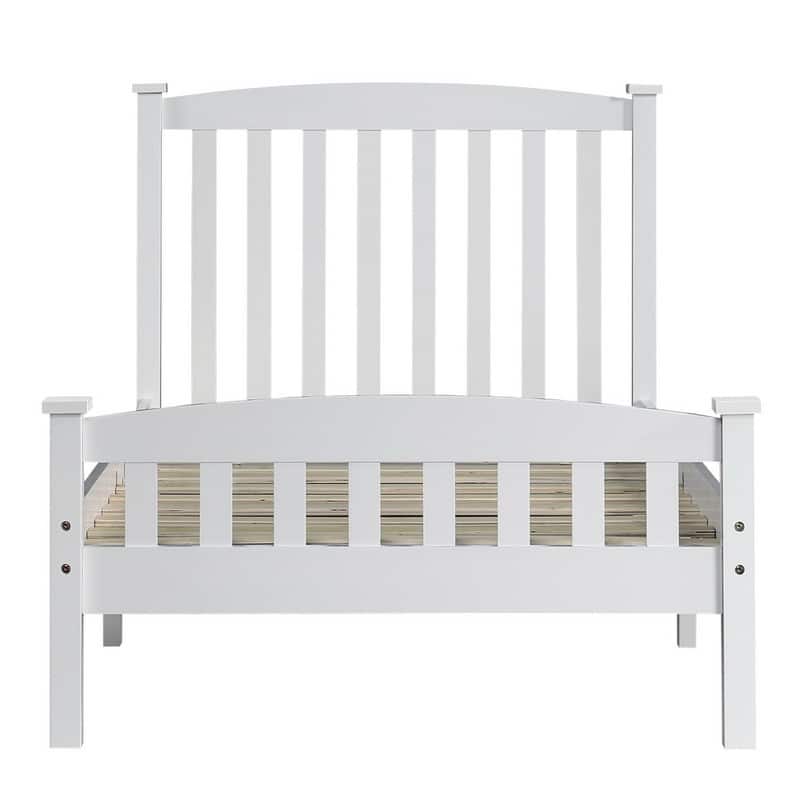Vertical Wood Platform Bed With headboard