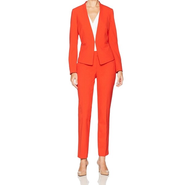red suit set women's